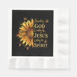 Von Gott gesegnet - von Jesus geliebt, Sonnenblume Serviette