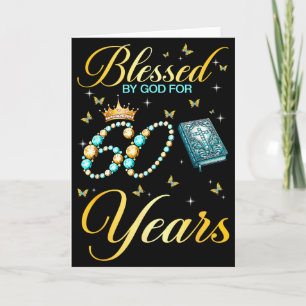 Von Gott gesegnet zum 60. Geburtstag christlicher Karte
