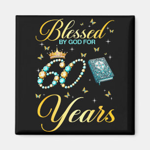 Von Gott gesegnet zum 60. Geburtstag christlicher Magnet