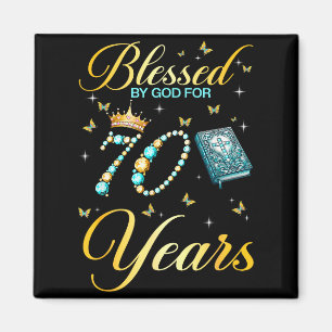 Von Gott gesegnet zum 70. Geburtstag christlicher  Magnet