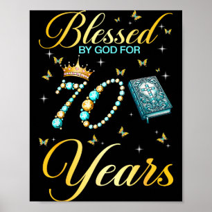 Von Gott gesegnet zum 70. Geburtstag christlicher Poster
