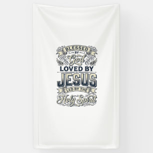 Von Gott Jesus Heiliger Geist gesegnetes Vintage-S Banner