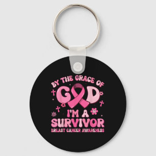 Von Grace God Im a Survivor Breast Cancer Survi Schlüsselanhänger