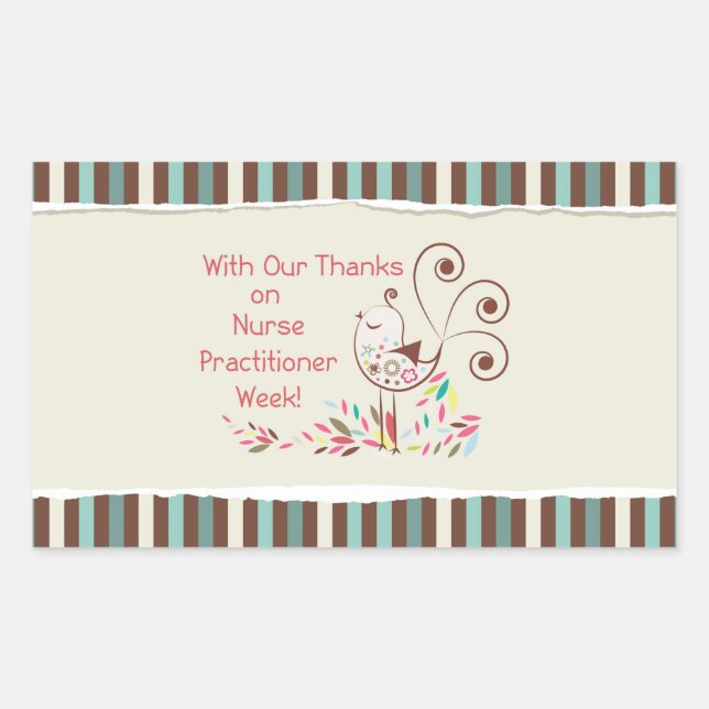 Von Group, Happy Nurse Practitioner Week Rechteckiger Aufkleber (Vorderseite)