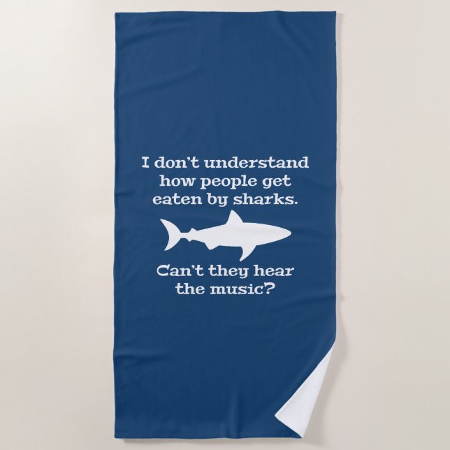 von Haien gegessen Strandtuch (Vorderseite)