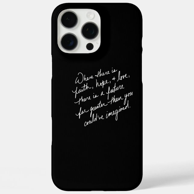 Von Hand geschriebene Glaube Hoffnung und Liebe sp Case-Mate iPhone Hülle (Rückseite)