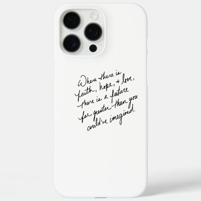 Von Hand geschriebene Glaube Hoffnung und Liebe sp Case-Mate iPhone Hülle (Rückseite)