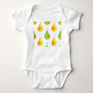 Von Hand gezeichnet Birnen, Aquarellbilder Baby Strampler