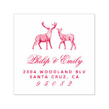 Von Hand gezeichnet Buck & Doe Wedding Rücksendead