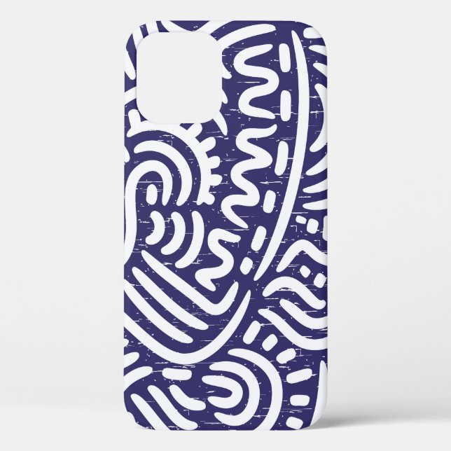 Von Hand gezeichnet ethnische Elemente, lebendiges Case-Mate iPhone Hülle (Rückseite)