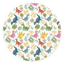 Von Hand gezeichnet Geburtstagsparty von Dinosauri