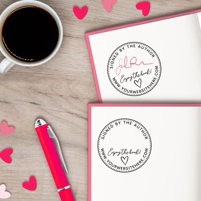 Von Hand Gezeichnet Herz Genießen Buch unterschrie Gummistempel (Von Creator hochgeladen)