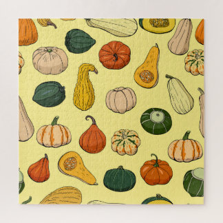 Von Hand gezeichnet Krähen, nahtloses Pflanzenmust Puzzle