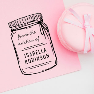 Von Hand gezeichnet Mason Jar aus der Namensküche Gummistempel
