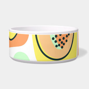 Von Hand Gezeichnet Papaya: Kreatives Vintages Mus Napf