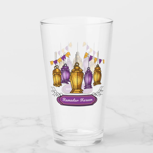 von Hand gezeichnet Rmadan-Kareem- T - Shirt Schlü Glas (Vorderseite)