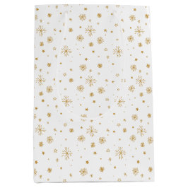 Von Hand gezeichnet Sterne und Schneeflocken Mittlere Geschenktüte