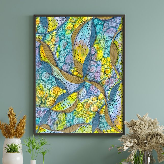 Von Hand gezeichnet, verworrene künstlerische Farb Poster (Von Creator hochgeladen)