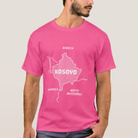 Von Hand gezeichnet, weiße Linienkarte des Kosovo 