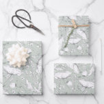 Von Hand gezeichnet Wildblumen Stift Muster Geschenkpapier Set<br><div class="desc">Wildblumen Muster bei grünen Umhüllungspapieren</div>