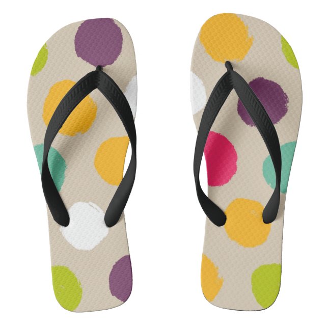 Von Hand gezeichnetes Tupfenmuster Flip Flops (Fußbett)