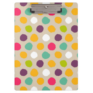 Von Hand gezeichnetes Tupfenmuster Klemmbrett