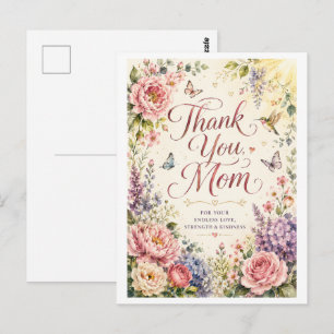 Von Herzen Danke Mama Blütenreicher Garten Grußkar Postkarte
