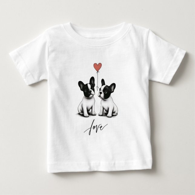 Von Herzen getickt Baby T-shirt (Vorderseite)
