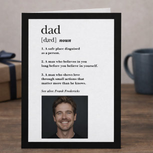 Von Herzen kommende Dad-Definition und Foto zum Va Karte