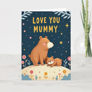 Von Herzen kommendes Mummys Day Kunstkarte Karte