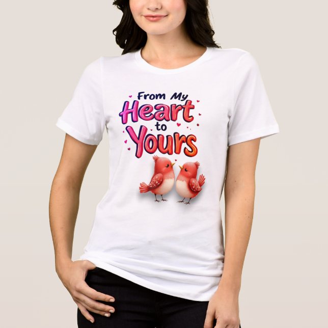 Von Herzen zu dir Tri-Blend Shirt (Vorderseite)