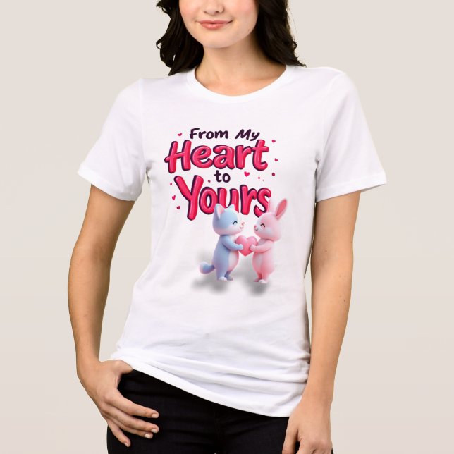 Von Herzen zu dir Tri-Blend Shirt (Vorderseite)