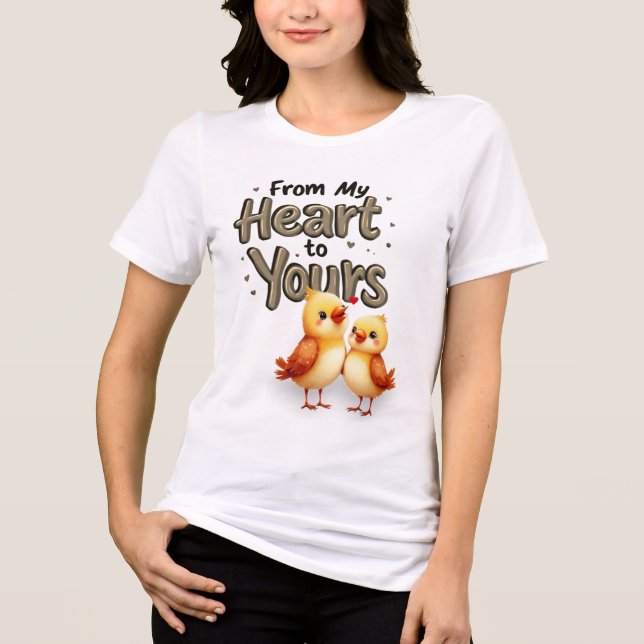 Von Herzen zu dir Tri-Blend Shirt (Vorderseite)