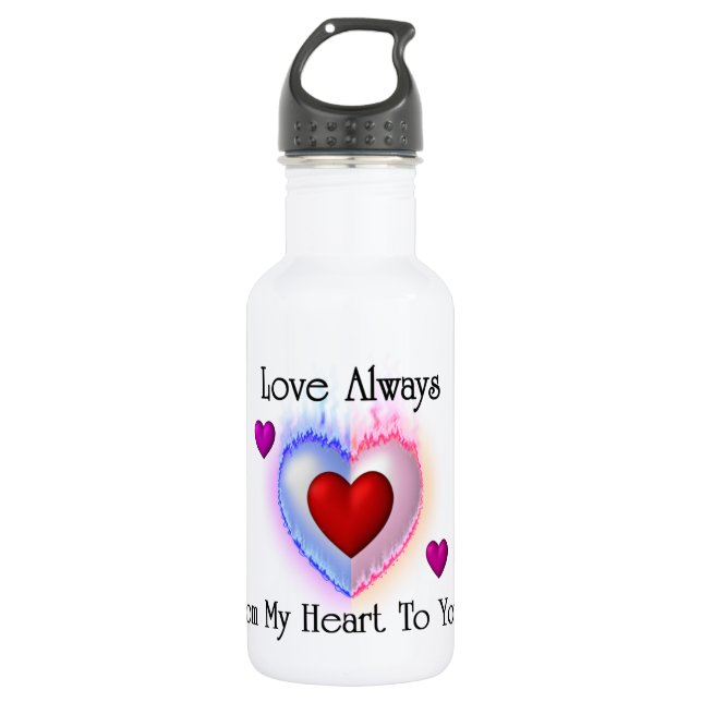 Von Herzen zu dir Trinkflasche (Vorderseite)