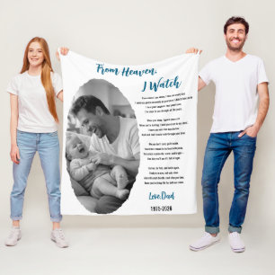 Von Himmel aus beobachte ich dich – Personalisiert Fleecedecke