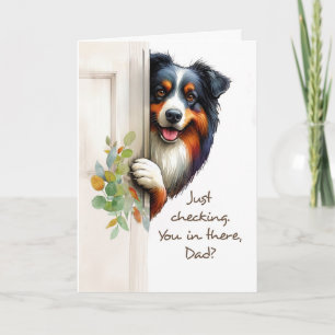 Von Hund Funny Vatertag Peaking Pup Karte