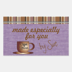 Von IHNEN hergestellte Geschenk- und Leckerei-Etik Rechteckiger Aufkleber