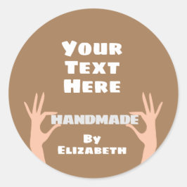 Von Ihnen selbst Runder Aufkleber