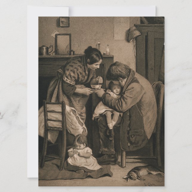 Von ihrem Vater und ihrer Mutter unterstütztes Kin Karte (Vorderseite)