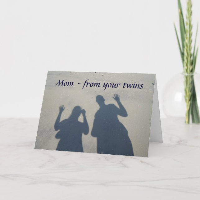 VON IHRER TWINS-MAMA AM GEBURTSTAG KARTE (Vorderseite)