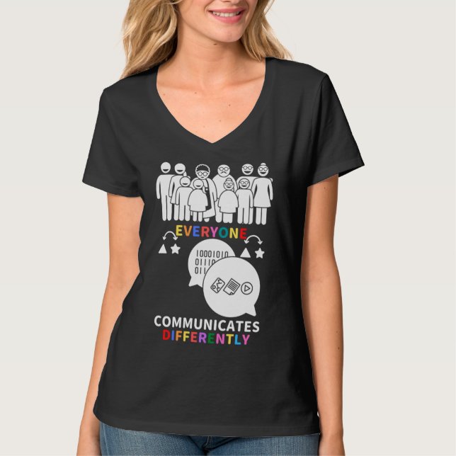 Von im April tragen wir Rot statt Autismus Mensche T-Shirt (Vorderseite)