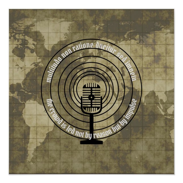 Von Impulse Latin Zitat geleitete Menschenmenge Poster (Vorderseite)