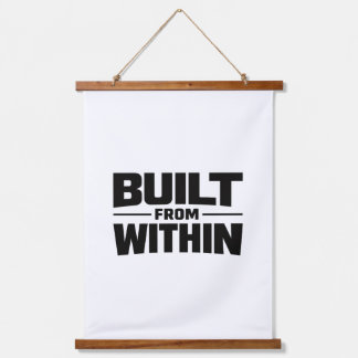 Von Innen Heraus Kühnes Motivationszitat Wandteppich Mit Holzrahmen