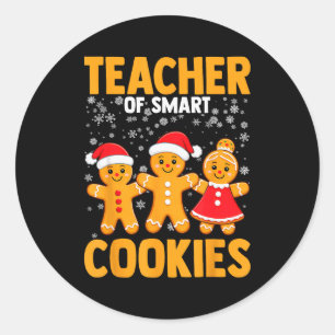 Von intelligenten Keksen Lebkuchen Weihnachten Leh Runder Aufkleber
