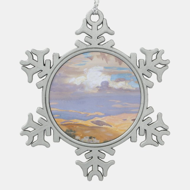 Von Jerusalem Schneeflocken Zinn-Ornament (Vorderseite)