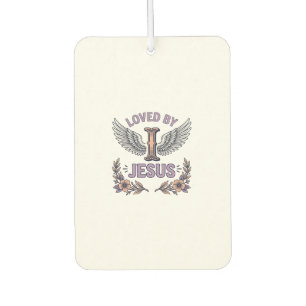 Von Jesus geliebtes Vintage-Christen-Blumen-T-Shir Autolufterfrischer