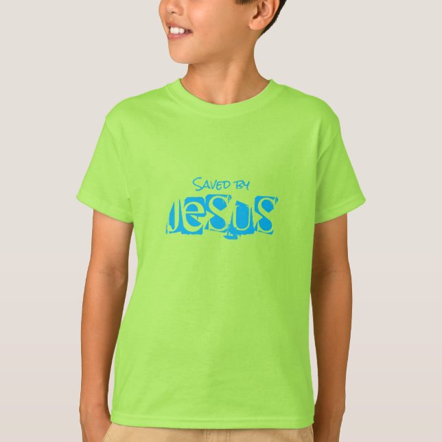 Von JESUS Gerettet Kinder T-Shirt (Vorderseite)