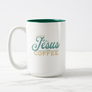 Von Jesus und Coffee Christliche Gestaltung gespei Zweifarbige Tasse