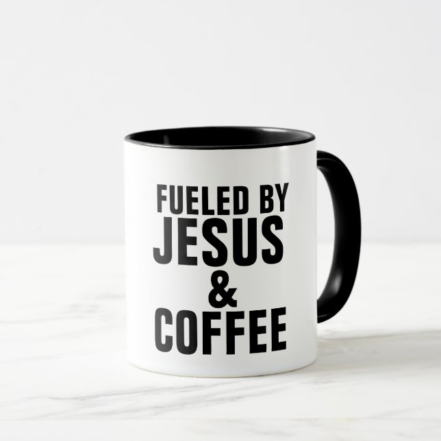 VON JESUS UND KAFFEE BEKRÄFTIGT TASSE (VorderseiteRechts)