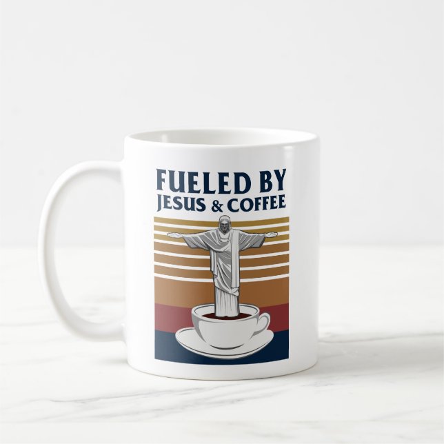 Von Jesus und Kaffee gespeist Kaffeetasse (Links)